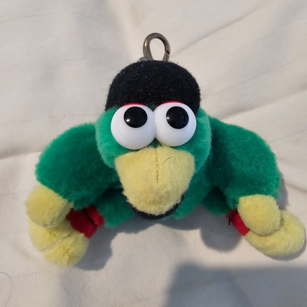 Pittsburgh Pirates Parrot Mascot Plush Keychain or Backpack Clip